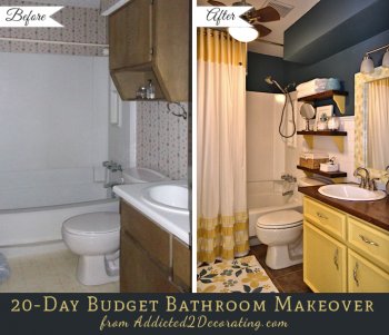 20-Day Small Bathroom Makeover - small bathroom design ideas